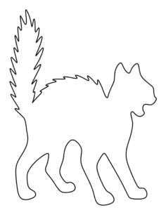Scary Cat Kids Coloring Pages Pdf, Free Vectors File